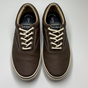 Sperry Top-Sider Leather Boat Shoes Memory Foam Casual‎ Brown Sneakers Mens 10M